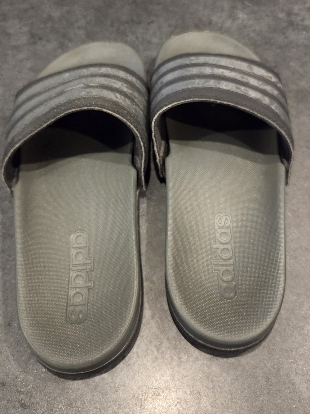 adidas Grey Slide Sandals